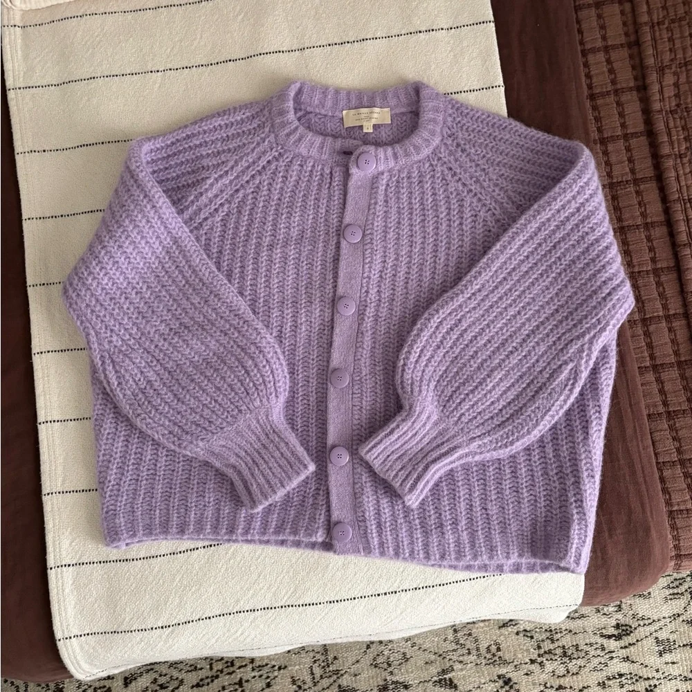 Sezane Emile Cardigan in wisteria - Picture 6 of 8
